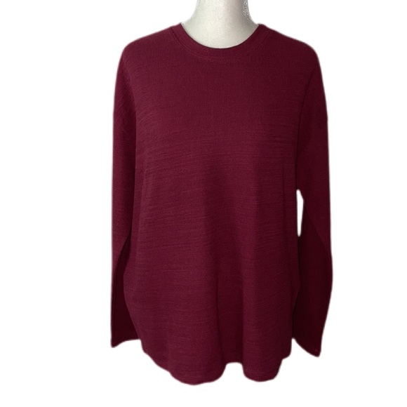 Velvet Heart Heathered Long Sleeve Crewneck Blouse - Picture 2 of 10